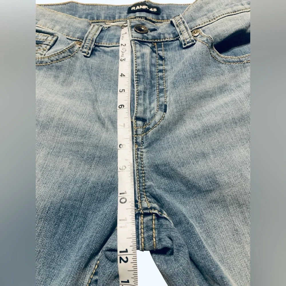 RANK.45 Men’s Light Blue Denim Jeans Straight, Pre-Owned, 32X32. 88%Cotton